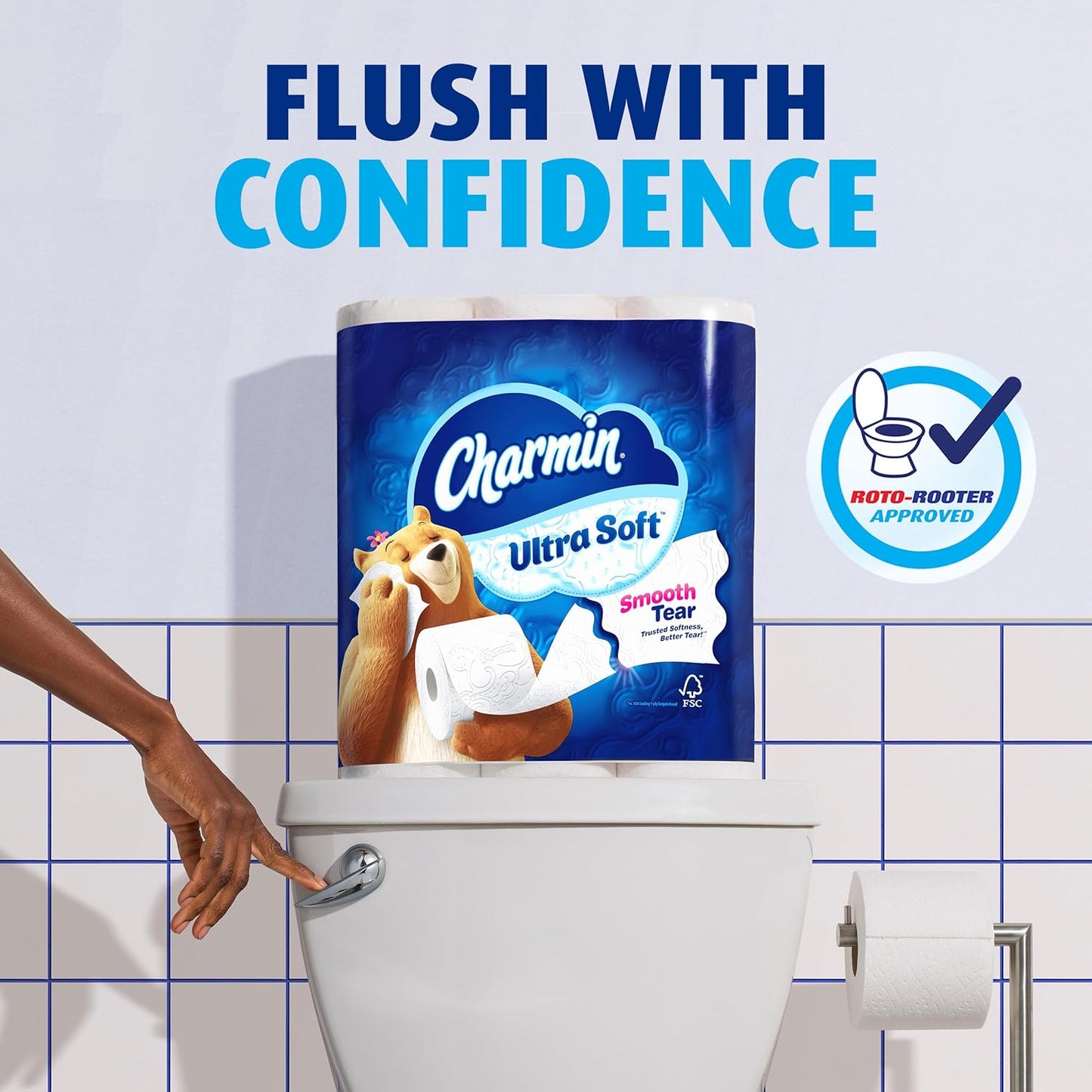 Charmin Ultra Soft Cushiony Touch Toilet Paper, 24 Family Mega Rolls = 123 Regular Rolls