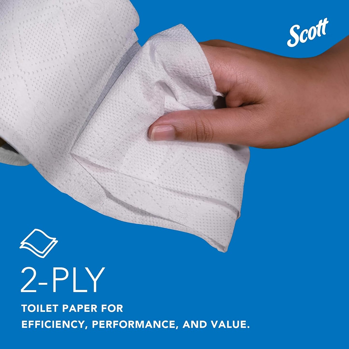 Scott Professional 100% Recycled Fiber Standard Roll Bulk Toilet Paper (13217), 2-Ply, Elevated Design, White, Individually Wrapped (80 Rolls of 473 Sheets, 37,840 Sheet Total)