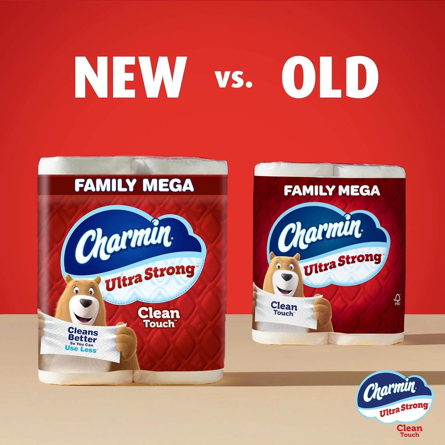 Charmin Ultra Strong Clean Touch Toilet Paper, 24 Family Mega Rolls = 120 Regular Rolls