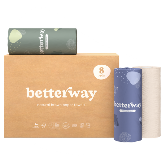 Natural Brown Paper Towels (8 rolls)