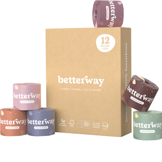 Natural Brown Bamboo Double Rolls